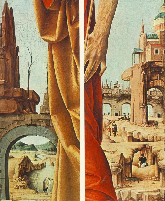 COSSA, Francesco del St Peter and St John the Baptist, details (Griffoni Polyptych) sdf